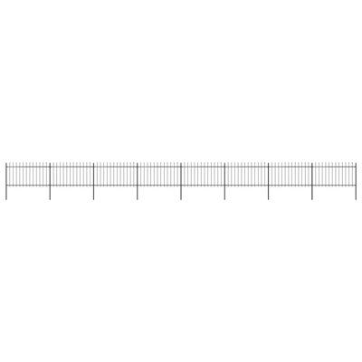 Millerstown 100cm H x 50cm W Black Metal Border Fence
