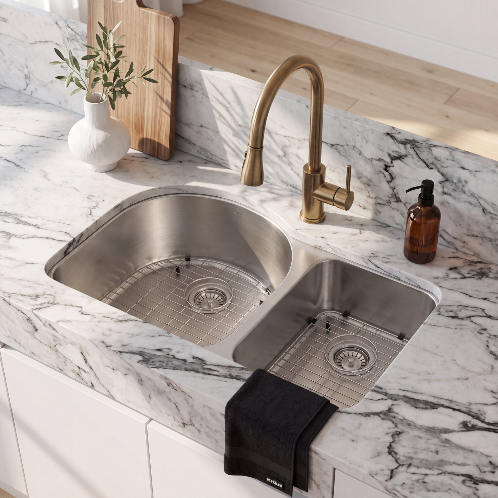 Premier 30" Undermount Double Bowl Sink