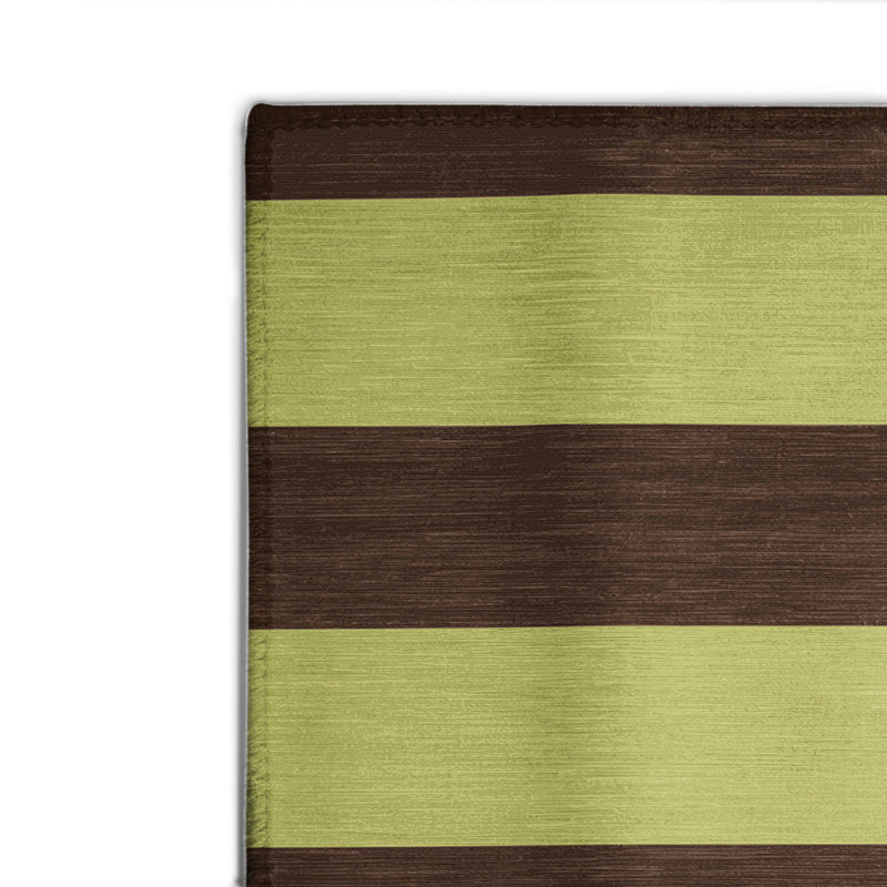 Tapis intérieur / extérieur vert HorizontalStripes, Rectangulaire 2 pi x 3 pi