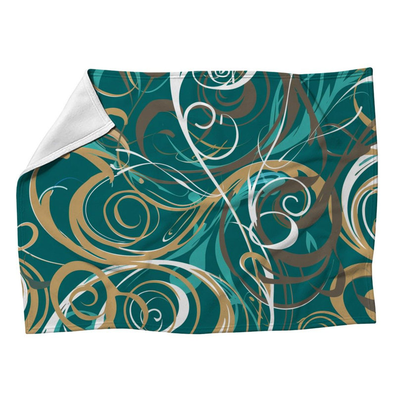  Swirls Fleece Blanket, L 50 po x L 60 po