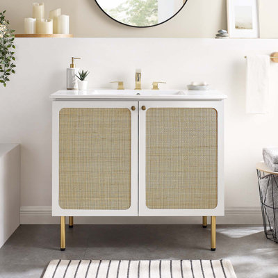 Base de meuble-lavabo simple 35 po Modway