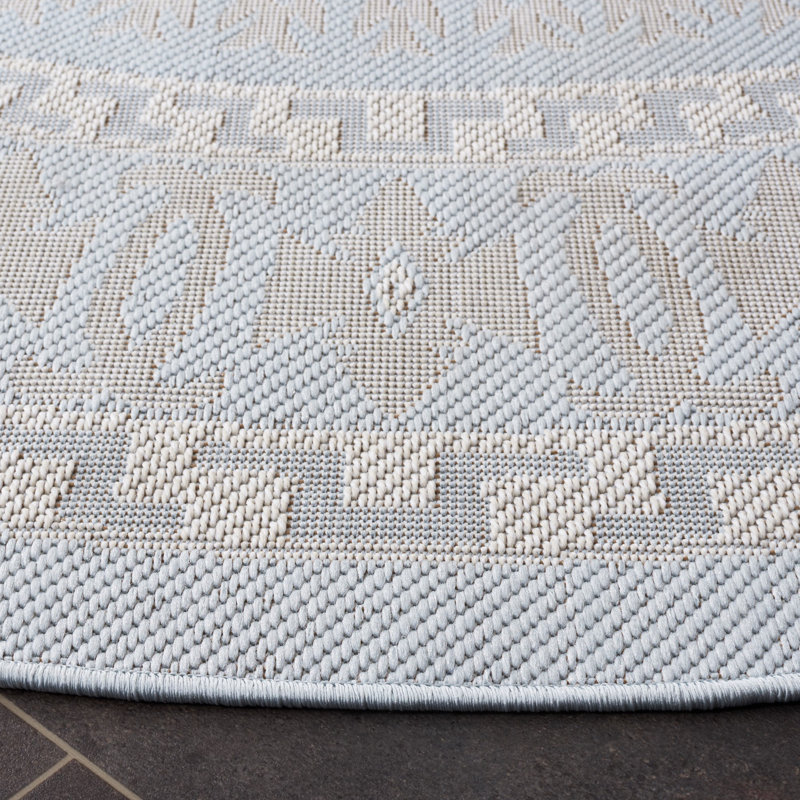 Tapis d'intérieur / extérieur lavable à la machine Martha Stewart, Rond 6 pi 7 po