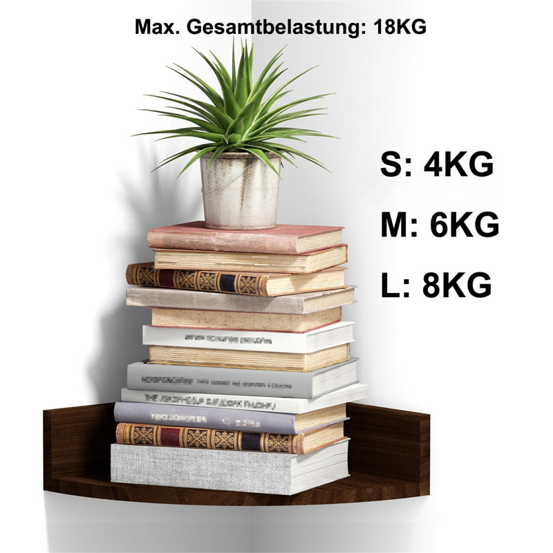 Antwuan 3 Piece Floating Shelf, Brown