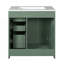 Ensemble de meuble-lavabo avec lavabo en céramique, meuble de rangement pour salle de bain, ensemble de meuble-lavabo autoportant avec 3 tiroirs et portes à fermeture douce-11596707