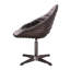 Fauteuil pivotant en cuir de couleur ébène, pieds pour le soutien du bureau, confort du dossier