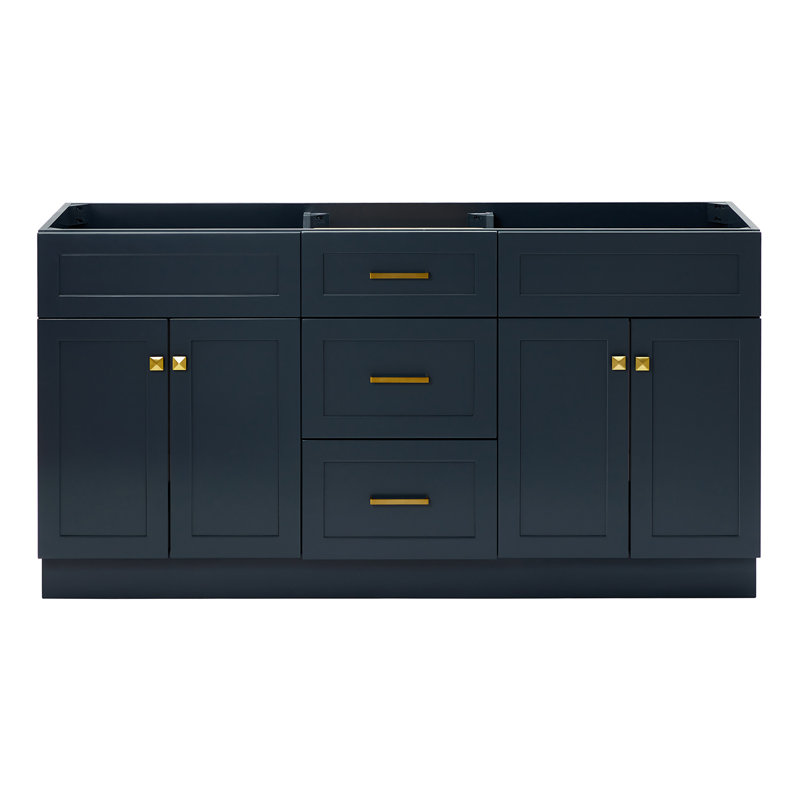 Base de meuble-lavabo double Paulla, Bleu minuit