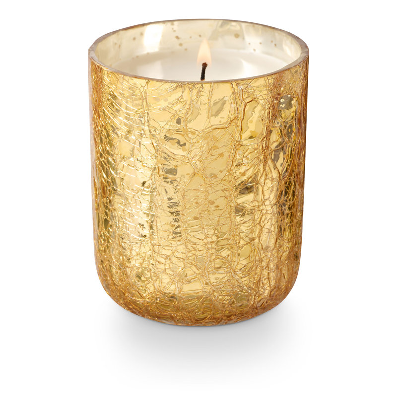 Vanity Tin Candle, Cardamom Pomander, Gold Statement Glass