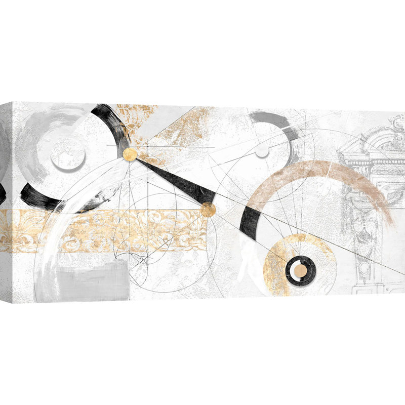White, Black And Gold by Arturo Armenti - Wrapped Canvas Print, 50cm H x 100cm W x 4cm D