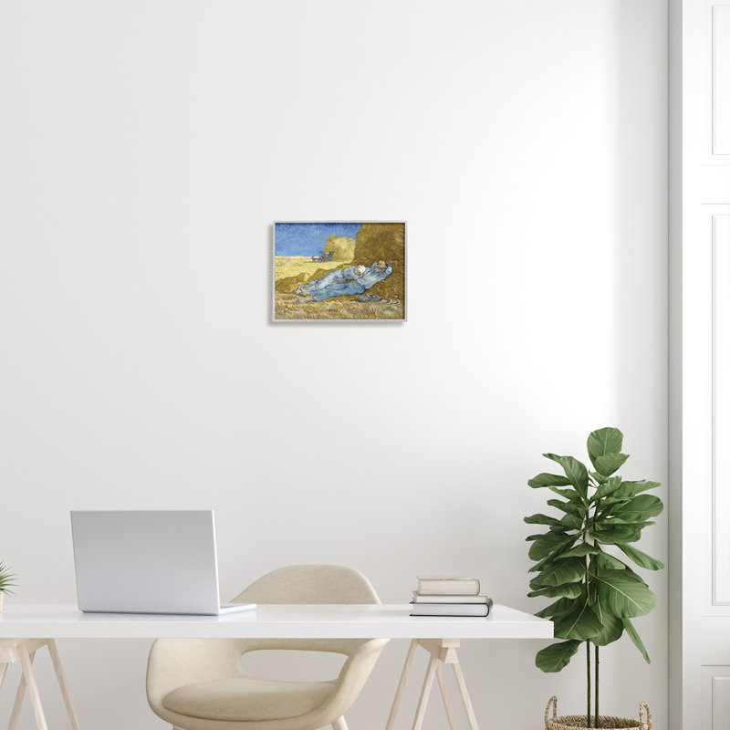 «The Siesta Vincent Van Gogh Classic» par One1000paintings, peinture sur toile à cadre flottant, H 11 po x l 14 po x P 1,5 po
