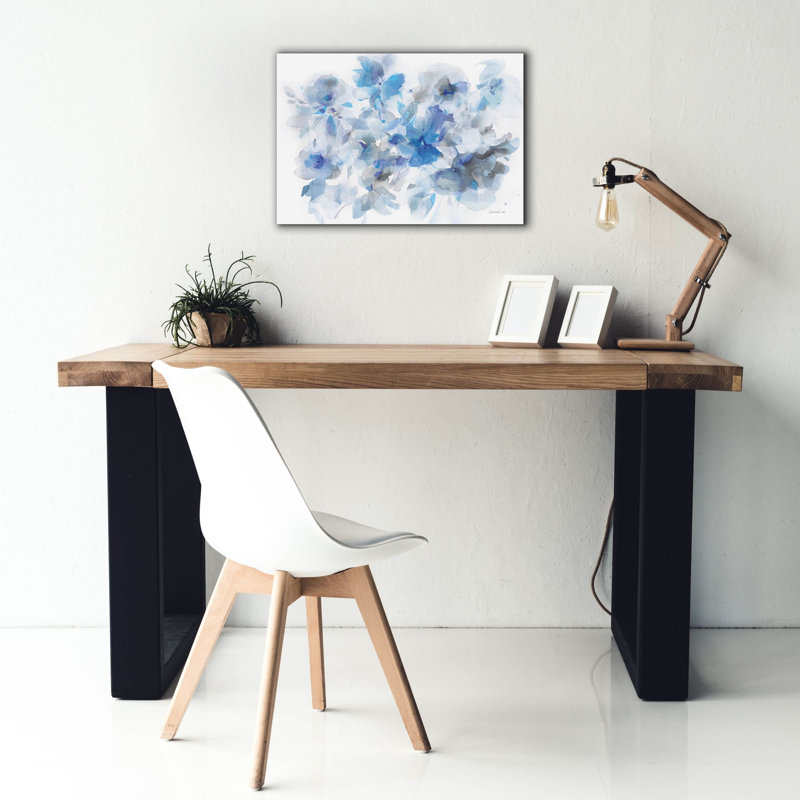 «Floral Abstraction» par Danhui Nai, art mural sur toile, H 18 po x l 26 po