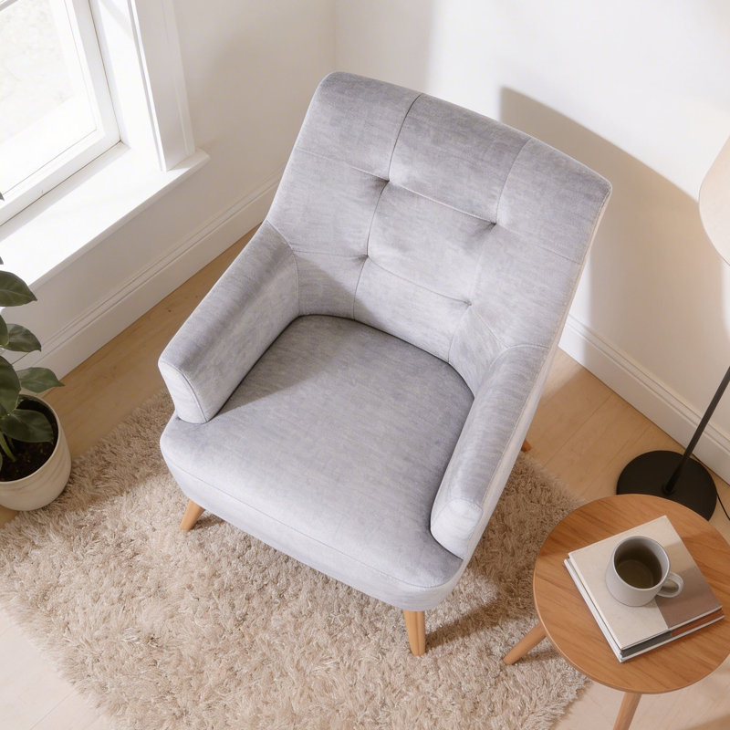Arta Upholstered Armchair, Silver