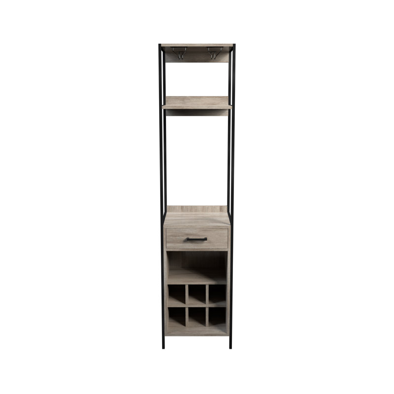 Janik 17'' Wine Bar, Gray/Black