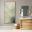 «Calm Misty Light Abstract» dans des tons neutres doux - grande impression sur toile encadrée de la chambre principale-385348783-385348782