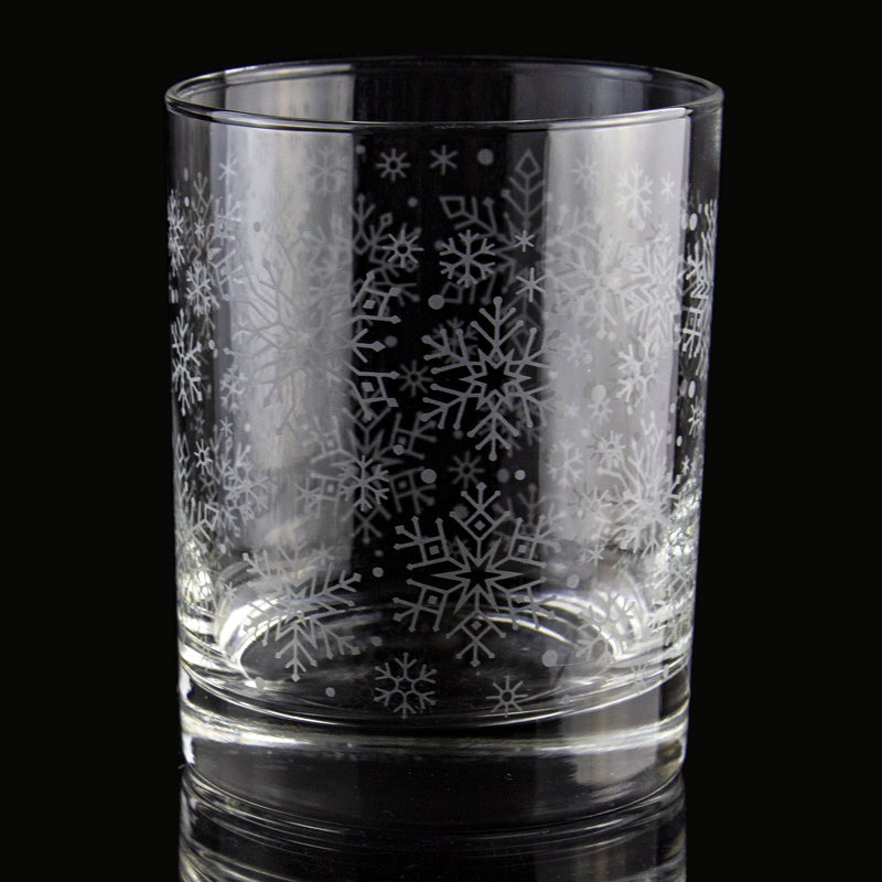 Ensemble de 4 verres à neige en forme de flocons de neige