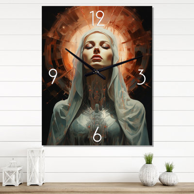 Horloge murale blanche Blancheville