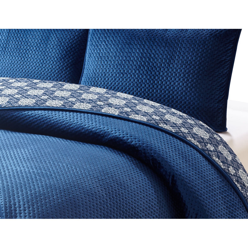 Buntingford Polyester Quilt, Full/Queen, Indigo