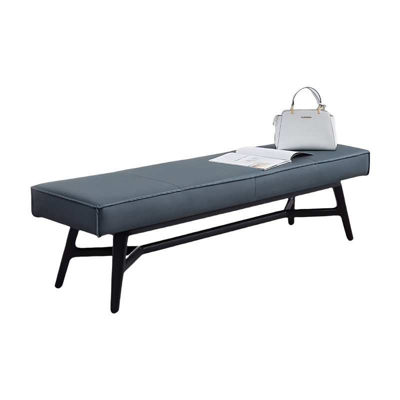 Misal Faux Leather Upholstered Bench, 17.71" H x 62.99" W x 16.53" D