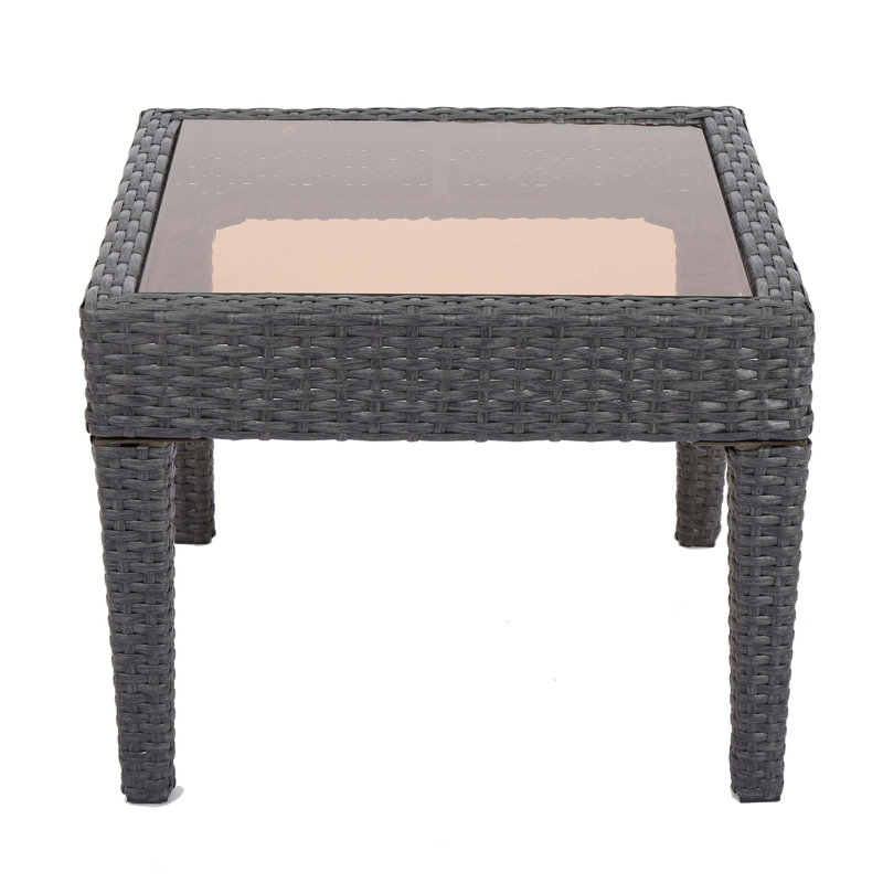 Table d'appoint d'extérieur en osier, table d'appoint