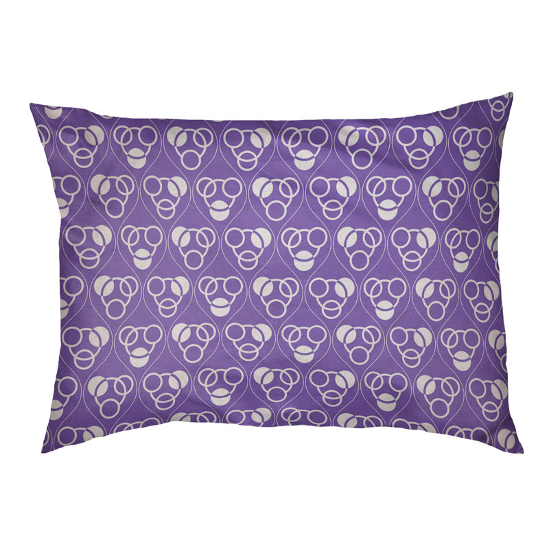 Coussin pour chien Chen, Violet, Petit (l 28 po x P 18 po x H 6 po)