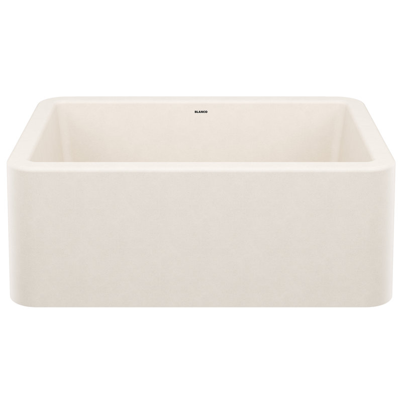 Ikon SILGRANIT 27" Single Bowl Apron-Front Farmhouse Sink, Soft White