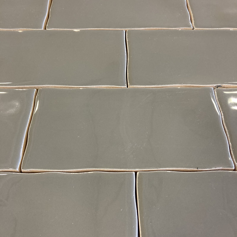 Carreau de céramique de style métro de 3 po x 6 po Guastavino, Gris