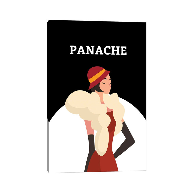 Art Deco Panache With Gatsby Flapper Girl by Design Harvest - Wrapped Canvas Print, 20.32 cm H x 30.48 cm W