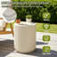 Table d'appoint d'extérieur de style travertin 16,53 po, table de bout MgO