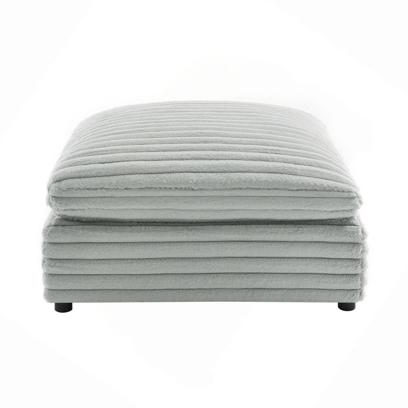 Jenny Plush Polyester 40" Square Ottoman