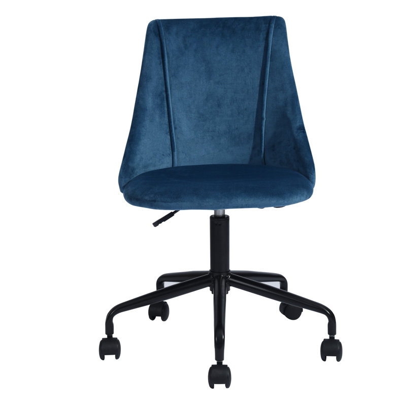 Jasmine Velvet Office Chair, Blue