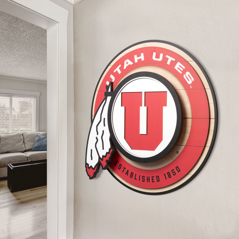 NCAA Utah Utes 3DX Circle Wall Art