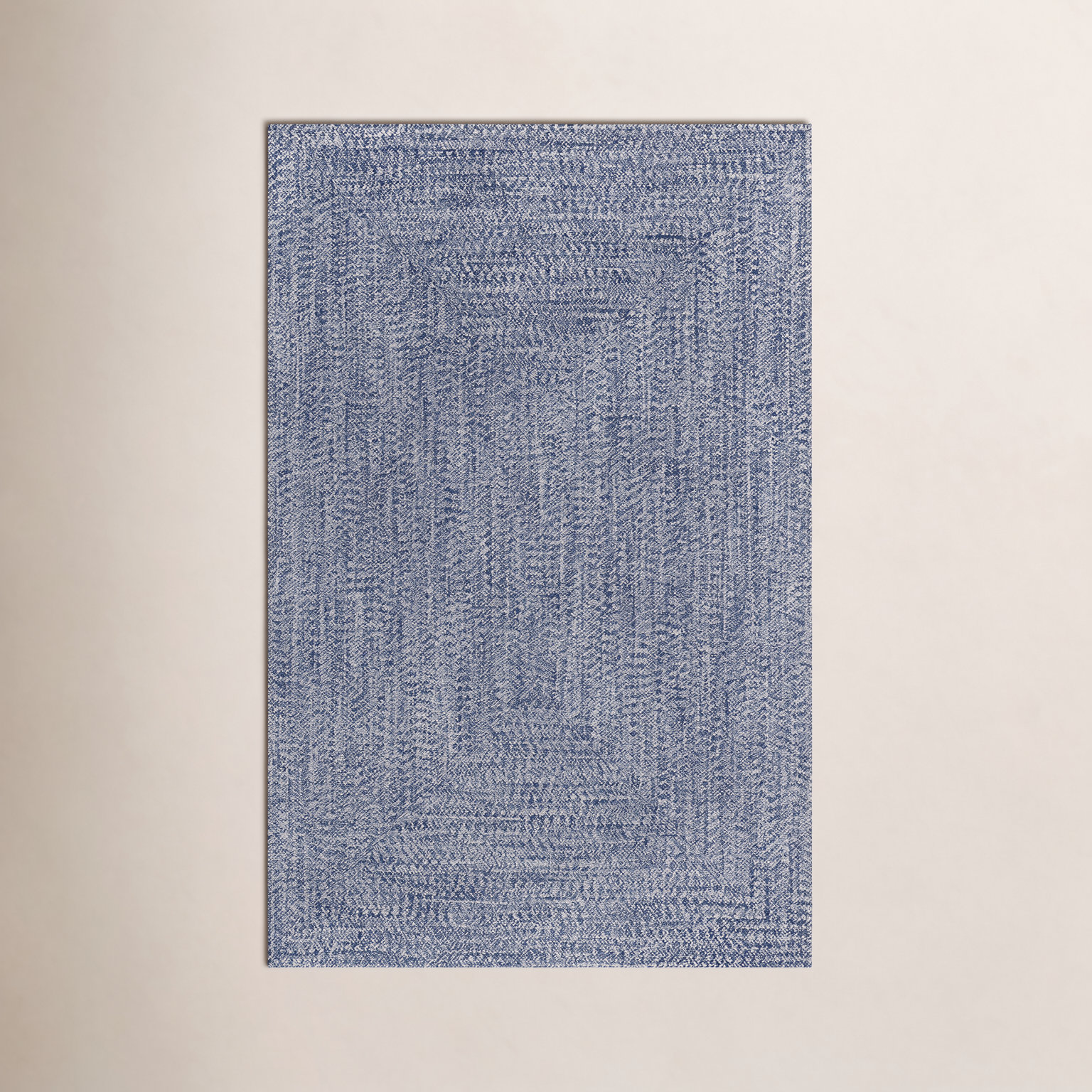 Amei Blue Hand-Braided Outdoor Rug, Rectangle 11'6" x 14'6"