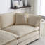 2 avec revêtement en chenille beige: construction. Matériau respirant. Éponge. Confortable siège de salon rembourré et canapé en chenille: élégant