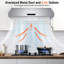 Hotte de cuisine 48 pouces à 4 vitesses avec contrôle tactile et détection des mouvements et hotte de cuisine en acier inoxydable avec 4 lumières DEL