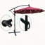 Parasol de terrasse 10 pieds à énergie solaire avec éclairage à DEL 8 lumières-2077609110