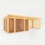 23ft x 10ft Studio Pent Log Cabin With Slatted Area With UPVC Windows & Doors (44mm)-105863347