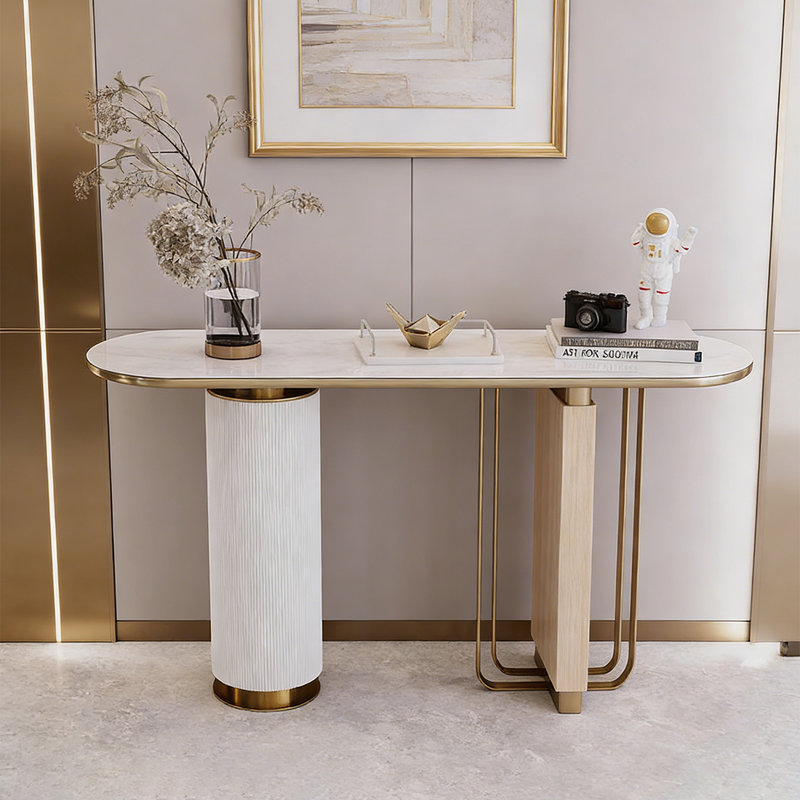 Console moderne et créative multifonctionnelle, 33.46" H x 39.37" W x 13.78" D