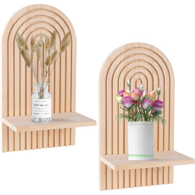 Athziry Wood Floating Shelf