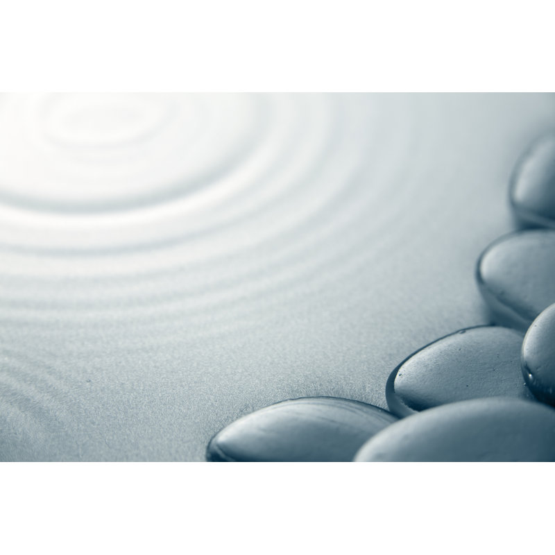 Zen Ripples Background by LdF - Wrapped Canvas Print, 30cm H x 46cm W x 3.8cm D