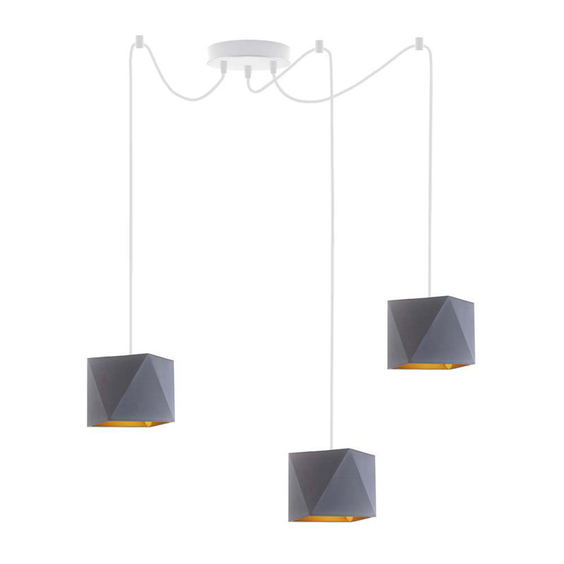 Aeralyn 3 - Light Novelty Pendant, White, Grey