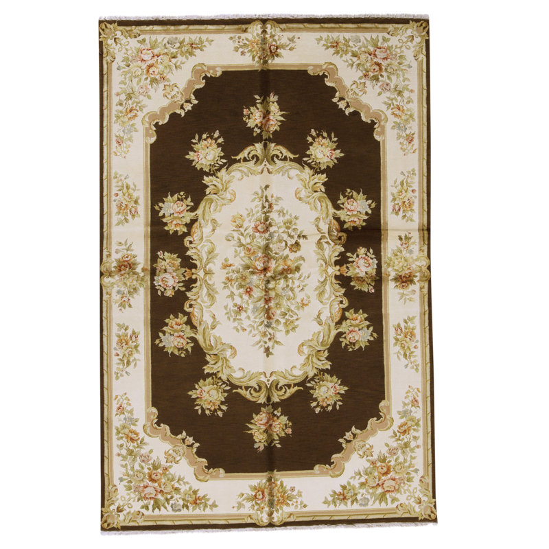 Handmade Silk and Wool Area Rug