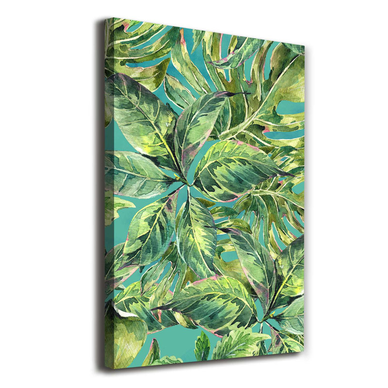 Tropical Leaves - Wrapped Canvas Print