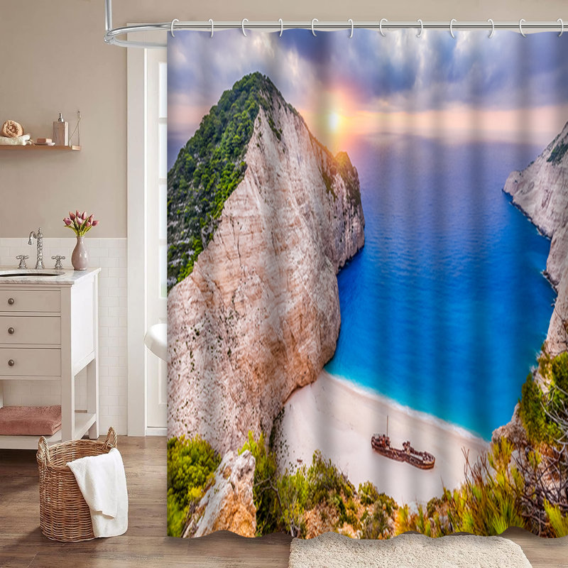 Rideau de douche Beach Island, L 72 po x l 72 po