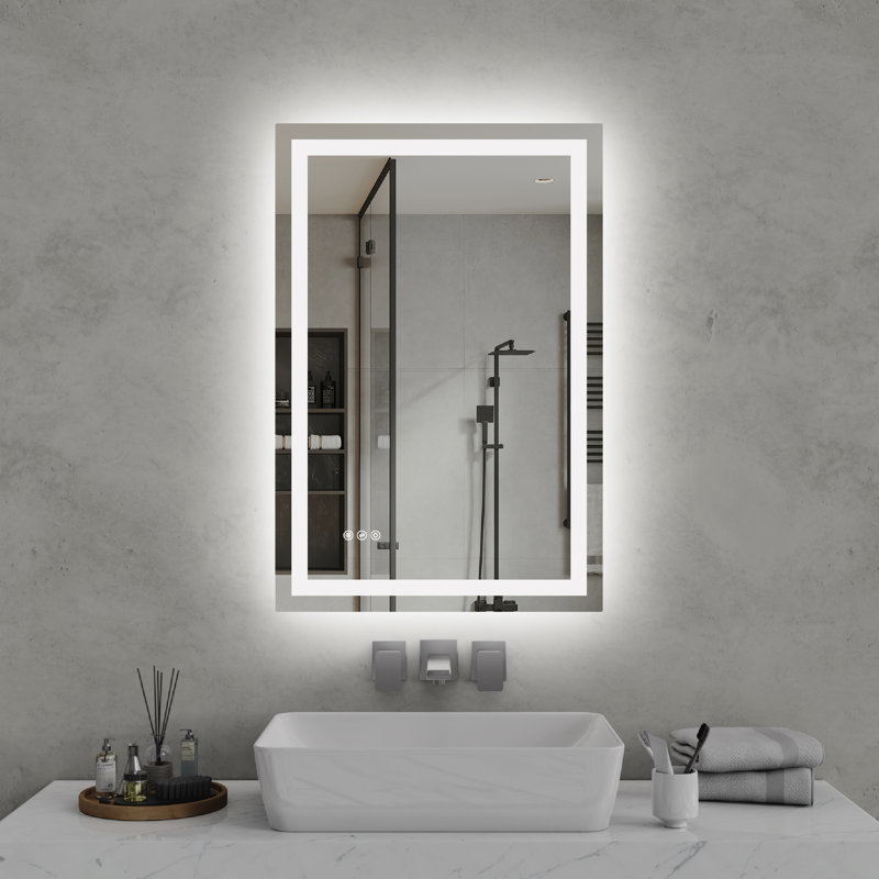 Miroir de salle de bain moderne en verre