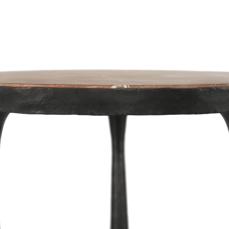 Billings End Table, Rust Top/Gray Base