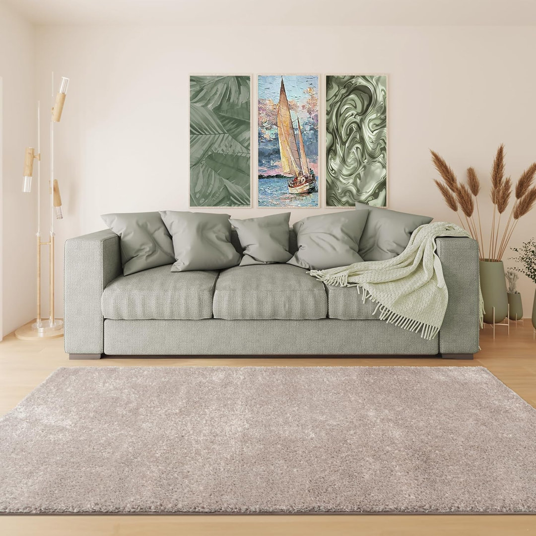 Ruglenza Isola Shaggy Rug - Mink / 170Cm - Image 2