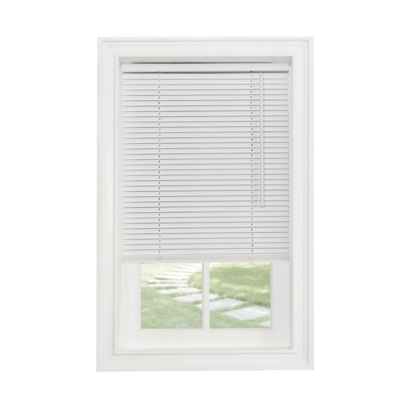 Semi Sheer Mini Blind, White, 27W x 72L