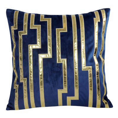 Embroidered Velvet Throw Pillow Cover