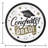 Creative Converting Glamorous "Congrats Grad" Black and Gold Graduation Paper Plates, 24 ct