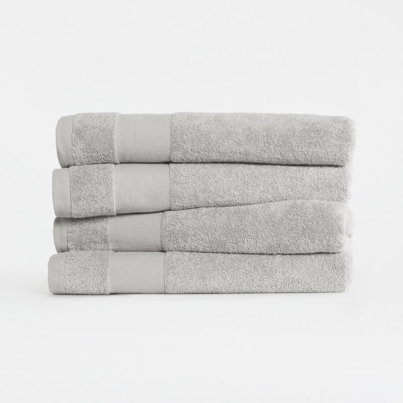 Ensemble de serviettes 100% coton Berner, Gris clair