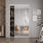 80"H Aluminum Frame 1 Lite Tempered Mirrored Sliding Closet Doors with Installation Hardware Kit-89056436
